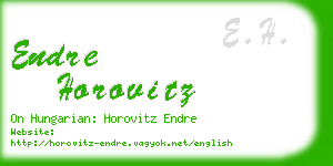 endre horovitz business card